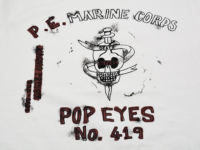 ��POP EYES/�ݥåץ�������2025AW��Prison Art P.E.MARINE CORPS L/S Tee/�ץꥺ�󥢡���P.E.�ޥ�󥳡��ץ��󥰥��꡼��Tee��(25AW-PPE-004)