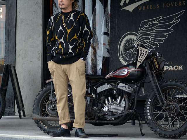 2AT-DIRTY/åȥƥ2024AWFlames Knit/ե쥤ॹ˥åȡ