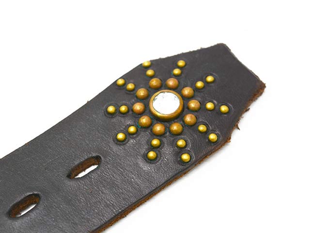 ��HTC(Hollywood Trading Company)/�������ƥ�������(�ϥꥦ�åɥȥ졼�ǥ��󥰥���ѥˡ�)�ۡ�Leather Studs Belt"Overlay Peanuts Snake��/�쥶�������å��٥�ȡɥ����С��쥤�ԡ��ʥåĥ��͡����ɡ�