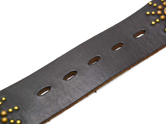 ��HTC(Hollywood Trading Company)/�������ƥ�������(�ϥꥦ�åɥȥ졼�ǥ��󥰥���ѥˡ�)�ۡ�Leather Studs Belt"Overlay Peanuts Snake��/�쥶�������å��٥�ȡɥ����С��쥤�ԡ��ʥåĥ��͡����ɡ�