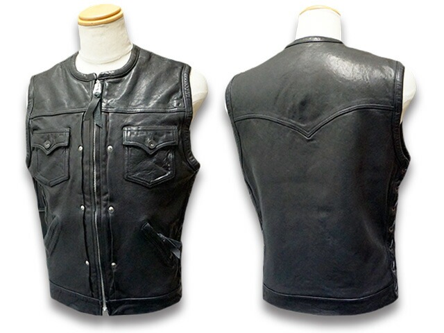 SKULL FLIGHT/スカルフライト】「Riders Sheepskin Club Zip Vest”No
