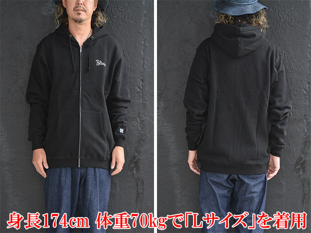 ��3����BLUCO/�֥륳��2024AW��Heavy Pile Sweat Zip Hoodie��Embroidery��/�إ������ѥ��륹�����åȥ��åץա��ǥ����ɥ���֥������꡼�ɡ�(145-13-016)