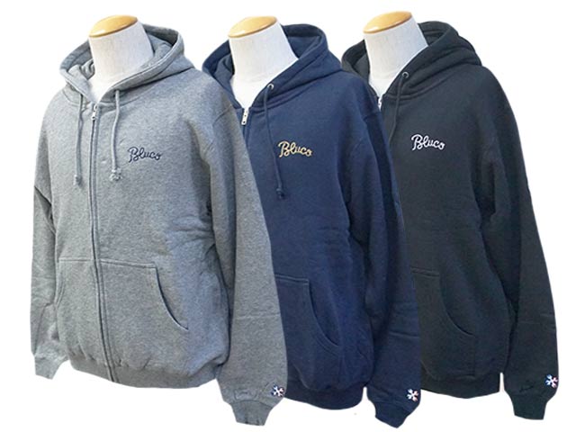 ��3����BLUCO/�֥륳��2024AW��Heavy Pile Sweat Zip Hoodie��Embroidery��/�إ������ѥ��륹�����åȥ��åץա��ǥ����ɥ���֥������꡼�ɡ�(145-13-016)