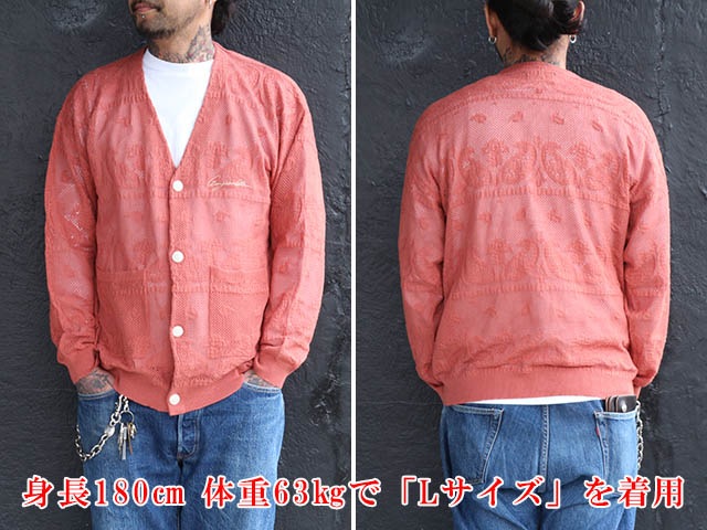 (50% OFF)��4����GANGSTERVILLE/����󥰥������ӥ��2024SS��Jacquard Knit Cardigan��PAISLEY��/�¥㥫���ɥ˥åȥ����ǥ�����ɥڥ����꡼�ɡ�(GSV-24-SS-15)