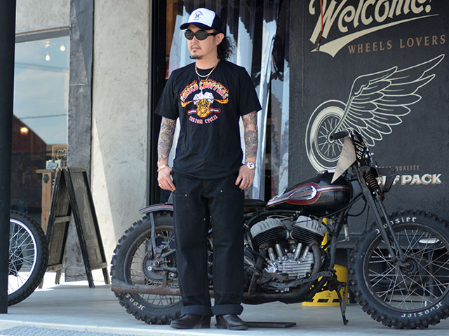 ��FRISCO CHOPPERS/�եꥹ������åѡ����ۡ�Printed S/S Tee��TRADE MARK��/�ץ��ƥåɥ��硼�ȥ��꡼��Tee�ɥȥ졼�ɥޡ����ɡ�