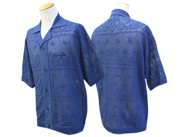 (50% OFF)��4����GANGSTERVILLE/����󥰥������ӥ��2024SS��Jacquard Knit Shirts��PAISLEY��/�¥㥫���ɥ˥åȥ���ġɥڥ����꡼�ɡ�(GSV-24-SS-16)