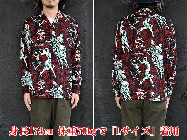 ��GANGSTERVILLE/����󥰥������ӥ��2025SS��Dance of Death L/S Shirts/���󥹥��֥ǥ����󥰥��꡼�֥���ġ�(GSV5104)