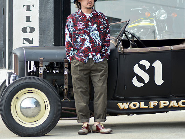 ��GANGSTERVILLE/����󥰥������ӥ��2025SS��Dance of Death L/S Shirts/���󥹥��֥ǥ����󥰥��꡼�֥���ġ�(GSV5104)