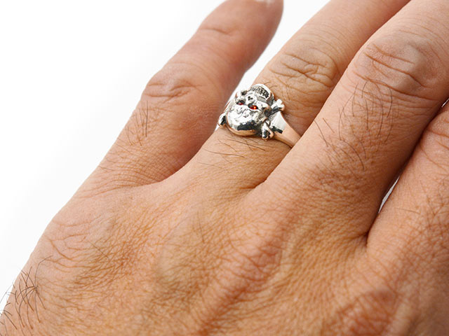 ��BILTBUCK by ATTRACTIONS/�ӥ�ȥХå��Х����ȥ饯����󥺡ۡ�Small Face Skull Ring/���⡼��ե������������󥰡�(BS0006)