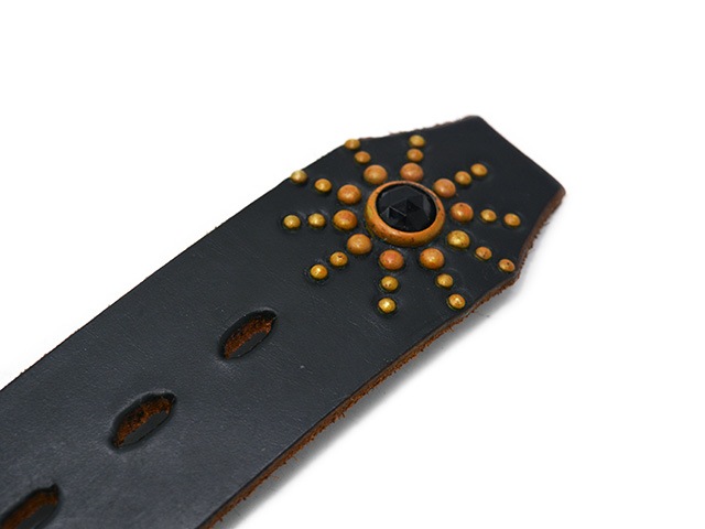 美品 HTC オーバーレイピーナッツスタッズベルト レッドパイソン38inch HTC(Hollywood trading Company) Overlay Peanut Belt