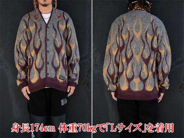 ��3����EVILACT/�����֥륢���ȡ�2025AW��Flames Mohair Cardigan/�ե쥤�ॹ��إ������ǥ������(EA25-ACT2-T05)