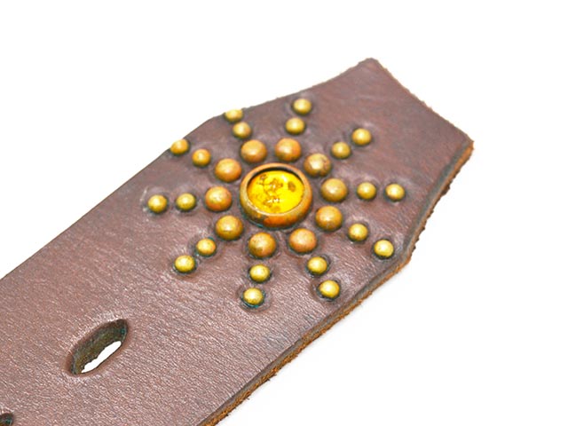 ��HTC(Hollywood Trading Company)/�������ƥ�������(�ϥꥦ�åɥȥ졼�ǥ��󥰥���ѥˡ�)�ۡ�Leather Studs Belt"Overlay Peanuts Snake��/�쥶�������å��٥�ȡɥ����С��쥤�ԡ��ʥåĥ��͡����ɡ�