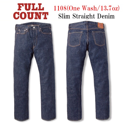 ��FULLCOUNT/�ե륫����ȡۡ�Slim Straight Denim Pants/����ॹ�ȥ졼�ȥǥ˥�ѥ�ġ�(1108W/13.7oz)