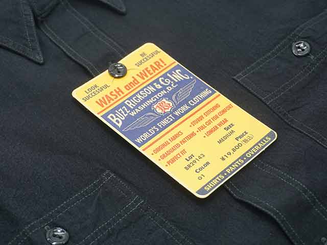 ��BUZZ RICKSON'S/�Х��ꥯ���󥺡ۡ�Black Chambray Work Shirts/�֥�å������֥졼�������ġ�(BR29143)