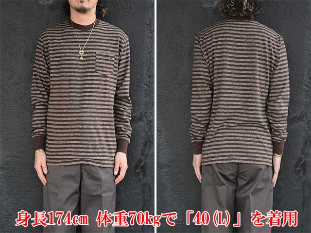 ��3����TROPHY CLOTHING/�ȥ��ե������������󥰡�2025SS��Multi Border L/S Tee/�ޥ���ܡ��������󥰥��꡼��Tee��(TR25SS-201)