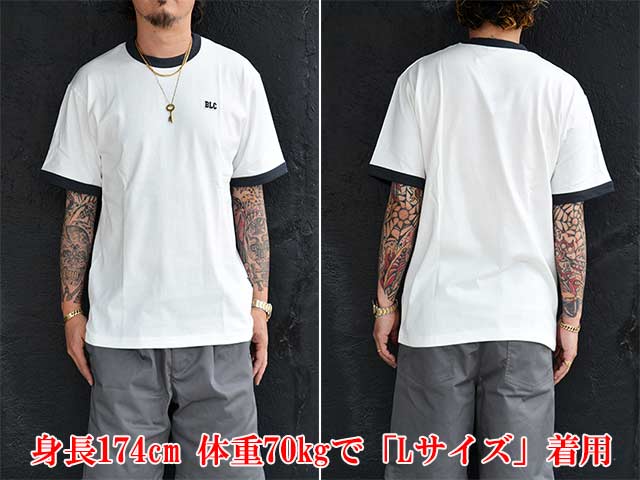 ��4����BLUCO/�֥륳��2025SS��Heavy Dry Cotton Ringer Tee��BLC��/�إӡ��ɥ饤���åȥ��󥬡�Tee��BLC�ɡ�(155-22-015)