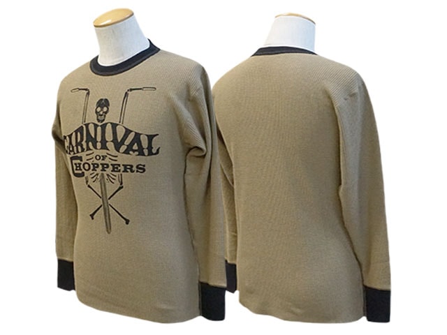 フリーホイーラーズCARNIVAL OF CHOPPERS長袖 サーマル 全2色【FREE WHEELERS/フリーホイーラーズ】2023SF「Crew Neck Thermal