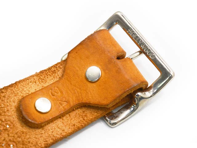 ��HTC(Hollywood Trading Company)/�������ƥ�������(�ϥꥦ�åɥȥ졼�ǥ��󥰥���ѥˡ�)�ۡ�Leather Studs Belt"Overlay Peanuts Snake��/�쥶�������å��٥�ȡɥ����С��쥤�ԡ��ʥåĥ��͡����ɡ�