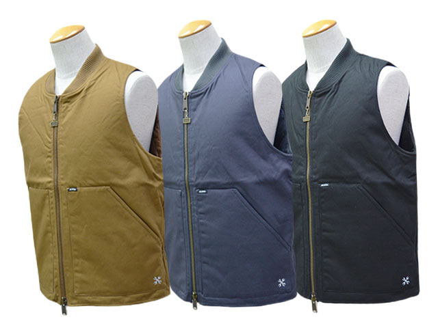 (30% OFF)��3����BLUCO/�֥륳��2025AW��Rib Collar Duck Vest/��֥��顼���å��٥��ȡ�(155-35-013)