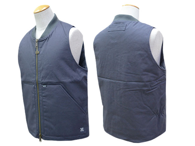 (30% OFF)��3����BLUCO/�֥륳��2025AW��Rib Collar Duck Vest/��֥��顼���å��٥��ȡ�(155-35-013)