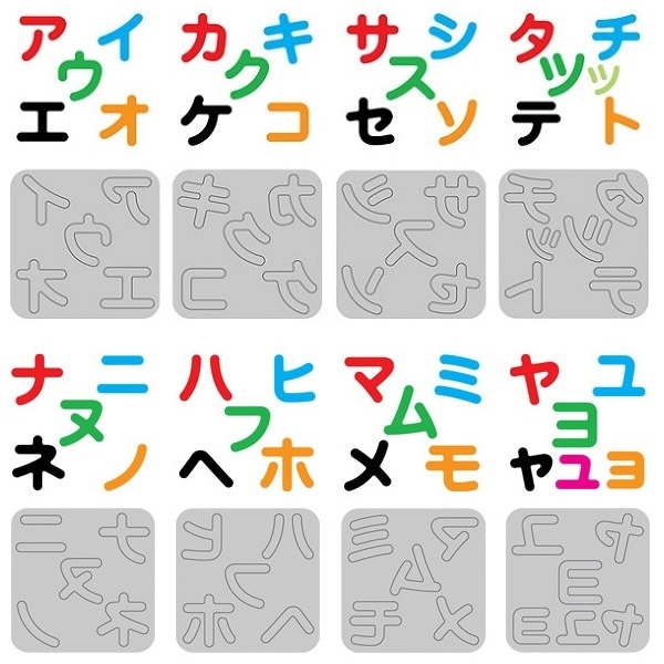 (2) カッティングダイ クラフト カタカナ 片仮名 文字 N42-J2(1-12)】/WonderHouse/ワンダーハウス/ダイ（抜型）/カタカナ 12