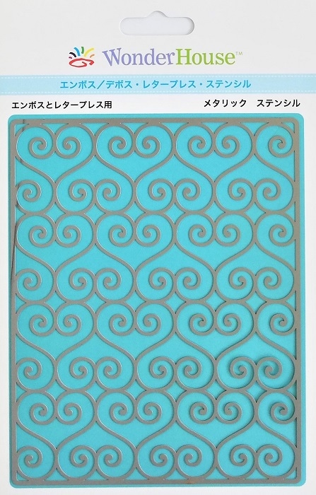 みー(*´꒳`*) 唐草模様 W09-011/WonderHouse/ワンダーハウス/エンボス・ステンシルダイ