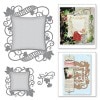 S4-525/Spellbinders/ڥХ/ȴ/NESTABILITIES DECORATIVE ACCENTS VICTORIAN GARDEN DECORATIVE CURVED SQUARE ETCHED DIES  ĥ Ĥ ӡ ե졼