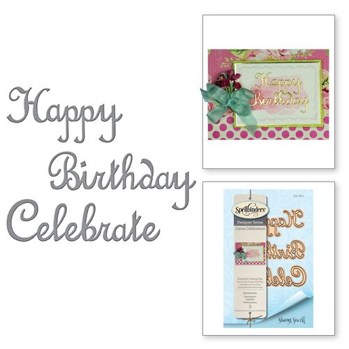 S3-264/Spellbinders/ڥХ/ȴ/SHAPEABILITIES SENTIMENTS ETCHED DIES FROM THE JOYOUS CELEBRATIONS COLLECTION Happy Birthday Celebrate ƥ