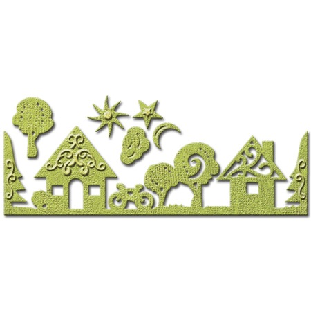 S4-514/Spellbinders/���ڥ�Х��������/������ȴ����/Shapeabilities Heart �� Home Neighborhood Glance Etched Dies �ȤΥ��륨�åȥܡ�����