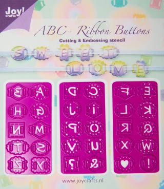 6002-0205/Joy! Crafts/���祤������ե�/������ȴ����/ABC-Ribbon Buttons ����ե��٥å�