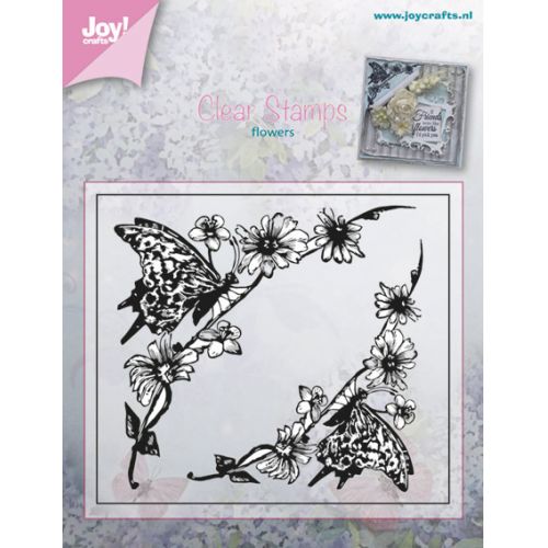 6410-0378/Joy! Crafts/���祤������ե�/���ꥢ�������/Flower Butterfly corner