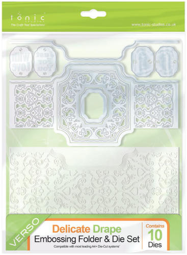 23E/Tonic Studios/ȥ˥å/ȴ/Idyllics Embossing Folder Delicate Drape ܥեå