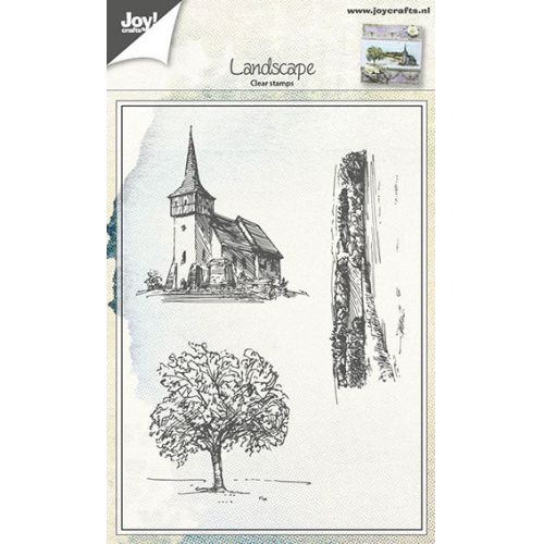 6410-0418/Joy! Crafts/祤ե/ꥢ/Church tree landscape