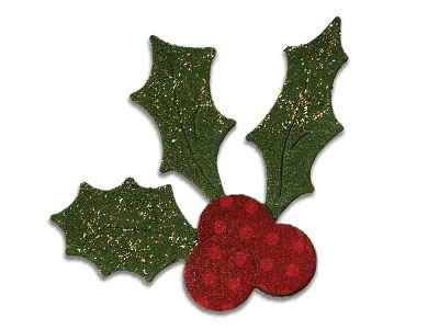 S5040/Sizzix/�����å���/������ȴ����/Sizzlits Die/Holly w/ Berries by Basic Grey/���ꥹ�ޥ�<br>�����ա��򤤥��ݥ���ʬ���������������Ѳ�������