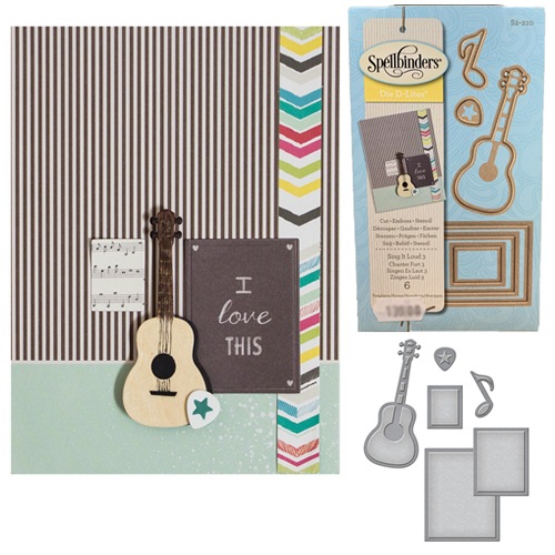 S2-210/Spellbinders/���ڥ�Х��������/������ȴ����/Die D-Lites Sing It Loud 3 Etched Dies ���å� ����3