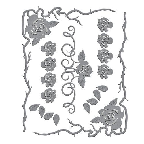 S5-235/Spellbinders/ڥХ/ȴ/SHAPEABILITIES VICTORIAN GARDEN ROSES AND THORNS ETCHED DIES  Х Ф  ʡ 饤