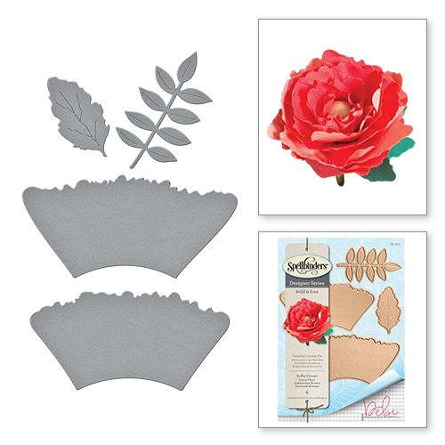 S5-277/Spellbinders/ڥХ/ȴ/SHAPEABILITIES RUFFLED FLOWERS WILD  FREE BY DEBI ADAMS ETCHED DIES ܥ ܤ ð