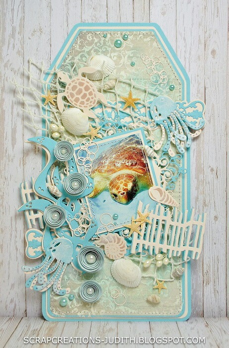 6002-0653/Joy! Crafts/���祤������ե�/������ȴ����/Under the sea Shells Fence Textboard �� �� ������