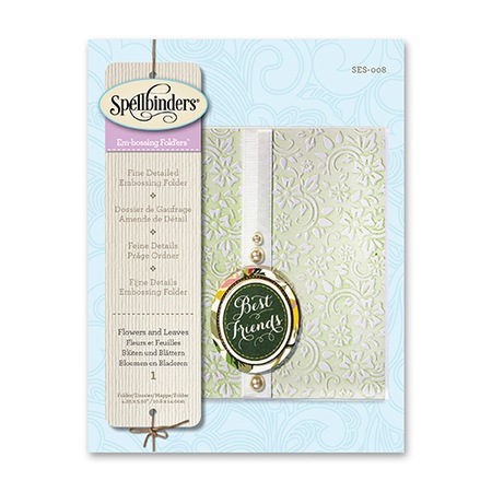 SES-008/Spellbinders/ڥХ/ܥե/Em-Bossing Fold'ers Flowers  Leaves 4.25 X 5.5 In Single Sided ֤դΥ٥