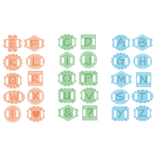 6002-0205/Joy! Crafts/���祤������ե�/������ȴ����/ABC-Ribbon Buttons ����ե��٥å�