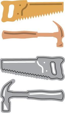 6002-0294/Joy! Crafts/���祤������ե�/������ȴ����/Saw and hammer �Υ����� �ϥ�ޡ�