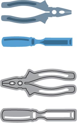 6002-0295/Joy! Crafts/���祤������ե�/������ȴ����/Pincers and gouge �ڥ�� �Υ�