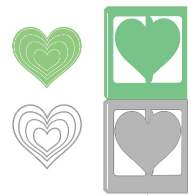 6002-0556/Joy! Crafts/���祤������ե�/������ȴ����/Heart + Hearts ������ �ϡ���