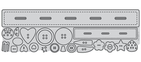 Q6113-CCBDR072/QuicKutz/�����å����å�/������ȴ����/12inch Cookie Cutter/Border Die/buttons �ܥ��� �ܡ����� �ڥ᡼�����Բġ�<br>�����ա��򤤥��ݥ���ʬ���������������Ѳ�������