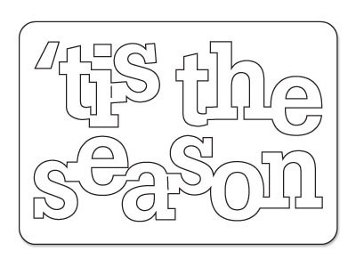 S5038/Sizzix/�����å���/������ȴ����/Sizzlits Die/Phrase ��Tis the Season by Basic Grey/ʸ��<br>�����ա��򤤥��ݥ���ʬ���������������Ѳ�������