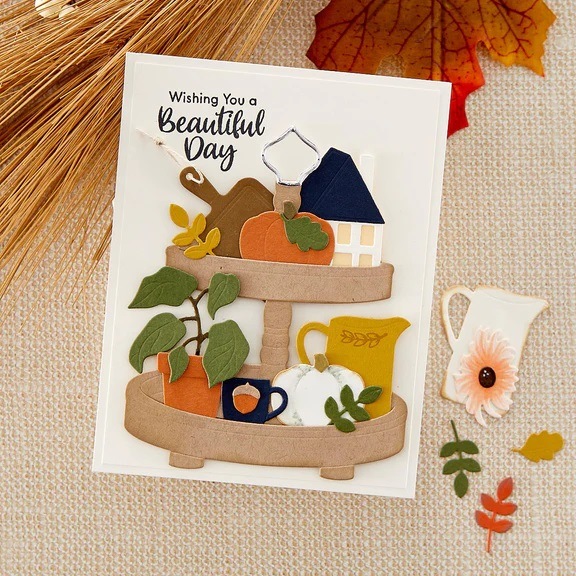 S5-547/ڥХ/ȴ/TIERED TRAY DECOR  ƥɥȥ쥤 ե̡ƥɡդäѡ͡ݥåȡȭȡåסHELLO