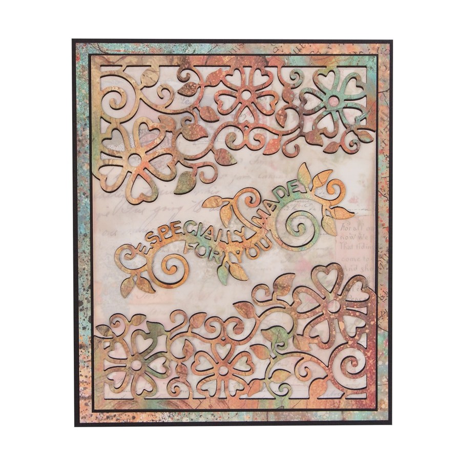 S4-914/Spellbinders/ڥХ/ȴ/Shapeabilities Side Floral Panel Etched Dies Blooming Garden by Marisa Job ե  ʡ