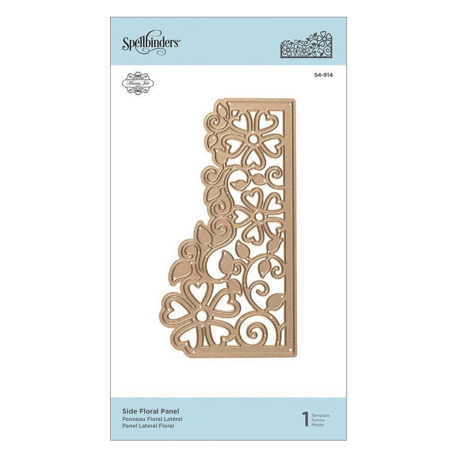 S4-914/Spellbinders/ڥХ/ȴ/Shapeabilities Side Floral Panel Etched Dies Blooming Garden by Marisa Job ե  ʡ