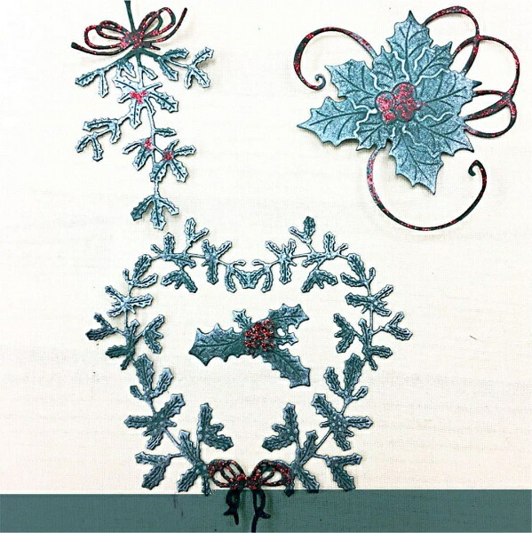 6002-0684/Joy! Crafts/���祤������ե�/������ȴ����/Mistletoe of Holly �Ҥ��餮 ɢ �ҥ��饮 ���ꥹ�ޥ� 3D