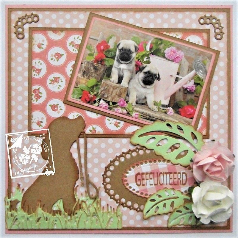 6002-0521/Joy! Crafts/���祤������ե�/������ȴ����/Dog with Lease - Silhouette �ɥå� ���륨�å�
